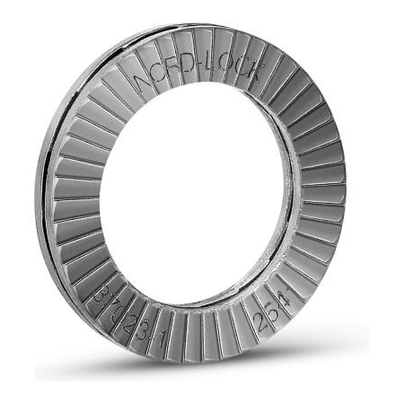 Nord-Lock Wedge Locking Washer - 254 SMO Stainless Steel - M8 5/16in - Pkg of 200 1164